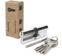 APECS Schließzylinder Sicherheitsschloss Wohnungstür Doppelzylinder 60 (30/30) mm mit 5 Schlüsseln Modell AVERS ZC-60(30/30) Chrom