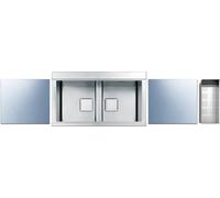 APELL SINPHONIA PD862IKITS FREGADERO 90 CM 2 BACAS 36x40 CM SATINADO DE EMPOTRAR