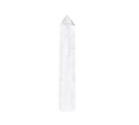 Apengshi Torre grande de cristal curativo natural de cuarzo transparente de 5.9 a 6.3 pulgadas, 6 facetas de un solo punto, varita de cristal de chakra, piedra de meditación energética, decoración del