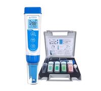 Apera Instruments PC60 Premium multiparámetro 5 en 1 (valor de pH, conductividad/CE, TDS, salinidad, temperatura, precisión de pH 0,01/1%, electrodo reemplazable, resistente al agua)
