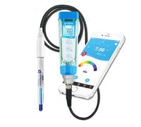 Apera Instruments PH60Z-HF - Kit de medidor de pH inteligente de mano con electrodo de pH LabSen 835 ATC para medición de pH de grado de laboratorio en líquidos que contienen ácido fuerte o ácido