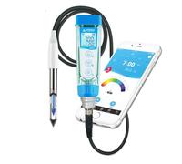 Apera Instruments PH60Z-MT - Kit de medidor de pH de mano inteligente con electrodo de lanza LabSen 765 pH/Temp. para medición de pH de grado de laboratorio en carnes y muestras de alimentos sólidos