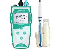 Apera Instruments PH850-DP Medidor de pH portátil para productos lácteos (leche, crema, yogur) y alimentos líquidos, equipado con electrodo LabSen 823 (rango de medición de pH: 0 a 14,00)