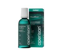 aperisan Enjuague bucal flora + cuidado bucal amigable con microbioma con complejo microbioma único, protege contra caries, remineraliza y calma las encías, sin alcohol, vegano, 400 ml