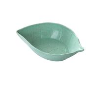 Aperitivo Plato de salsa de soja Sushi Plato de aderezo foliar Cuenco para bolsas de té para condimentos(Green)