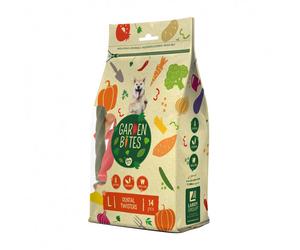 Aperitivos vegetarianos Dental Swirls para perros - Garden Bites - Tamaño: L