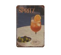 Aperol Spritz - Póster de metal vintage de metal para pub, club, cafetería, bar, decoración de pared del hogar, póster retro de 20 x 30 cm
