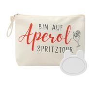 Aperol Spritz Tasche Aperol Spritz Geschenk Kosmetiktasche mit Tragesmiegel, Aperol Spritz Make-up Tasche Tour Tasche Spritzbeutel, Aperol Spritz Themen Geschenk für Erwachsene Cocktailliebhaber