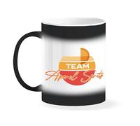 Aperol Spritz Team Summer Vibes Italian Cocktail Lover Retro Vintage Sunset Beach Party Vacation Holiday Fan Gift Birthday Taza mágica negra termosensible