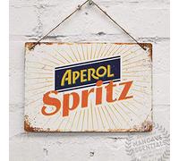 Aperol Spritz Vintage Cocktail Prosecco Letrero de metal Decoración de metal Pintura de pared Pegatina Vintage Cartel de hojalata 7.8 x 11.8 pulgadas (largo x ancho)