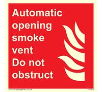 Apertura automática de ventilación de humo. No obstruir. Señal - 400x400mm - S40