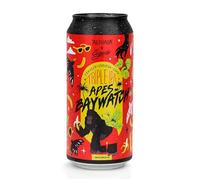Apes Baywatch Triple IPA - Cerveza Artesana de Estilo Triple IPA - Lata 44cl - 9,5% Vol - Intensa, Tropical y Amarga (Pack 6 latas, 6, unidad)