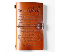 Apeso Diario de cuero con texto en inglés «To My Son I Love You Forever», 140 páginas recargables, diario de viaje recargable, regalo de cumpleaños, Navidad, Año Nuevo, graduación (para hijo)