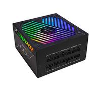 Apevia ATX-MT1200W Mystic 1200W 80+ Platinum, PCIe 5.0 y ATX 3.0 Ready, Active PFC, ATX RGB Fuente de alimentación para juegos, incluye conector Gen 5 12VHPWR y 366 modos de luz RGB