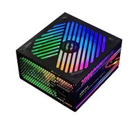 Apevia ATX-PM850W PCIe 5.0 ATX 3.0 Ready Premier 850W 80+ Gold Certificado, Activo PFC ATX Semi-Modular Fuente de alimentación para Juegos, 366 Modos de luz RGB