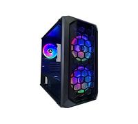 Apevia Prodigy-BK Micro-ATX - Carcasa para Juegos con 1 Panel de Vidrio Templado, Puertos USB 3.0/USB 2.0/Audio, 3 Ventiladores RGB, Marco Negro