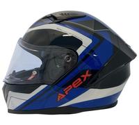 APEX FI100 Valencia Casco, negro-blanco-azul, tamaño S para Hombres