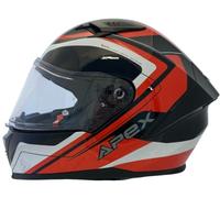 APEX FI100 Valencia Casco, negro-blanco-rojo, tamaño XL para Hombres