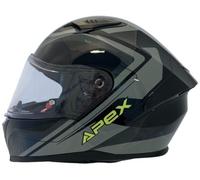 APEX FI100 Valencia Casco, negro-gris-amarillo, tamaño L para Hombres