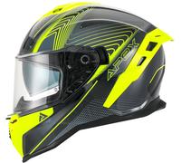 Apex FI200 Madrid, casco integral XXL female Negro/Gris/Amarillo Neón