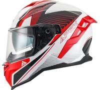 APEX FI200 Madrid Casco, negro-blanco-rojo, tamaño 2XL para Hombres