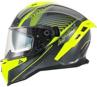 APEX FI200 Madrid Casco, negro-gris-amarillo, tamaño XL para Hombres