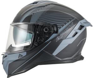 APEX FI200 Madrid Casco, negro-gris, tamaño S para Hombres