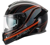 Apex FT300 Vienna, casco integral XXL female Negro/Gris/Naranja