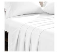 APEX FURNISHINGS Sábana encimera blanca 100% algodón egipcio de 300 hilos, tamaño King, transpirable y resistente a la decoloración, sábanas planas de hotel (250 cm x 280 cm)