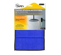 Apex Paño de Microfibra Especial para mampara de Ducha con Esponja Interior para Limpiar y secar, 24 x 17 cm