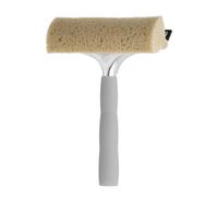 Apex Rasqueta limpiacristales con Esponja y Goma, Estructura de Metal, Mango ergonómico, Casquillo para Mango de Escoba, quizzo Cristales 20 cm