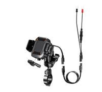 Apex Rush Soporte for Teléfono De Motocicleta 15W | Cargador inalámbrico y 36W USB C, carga rápida, antirrobo, a prueba de golpes, for motocicleta, Scooter(Handlebar Charger)