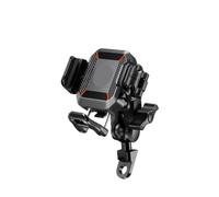 Apex Rush Soporte for Teléfono De Motocicleta 15W | Cargador inalámbrico y 36W USB C, carga rápida, antirrobo, a prueba de golpes, for motocicleta, Scooter(Mirror No Charger)