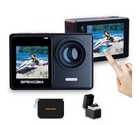 Apexcam 4k/60fps 24MP Cámara Deportiva con Pantalla Táctil EIS WiFi Cámara subacuática Impermeable 40M Action Camara 170°Angulo 2.4G Remoto 2 x1350 mah baterías y Accesorios múltiples