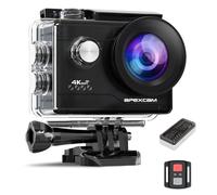 Apexcam Cámara Deportiva 4K60 con EIS Cámara de Acción WiFi Cámara subacuática Impermeable 40M Action Camera Gran Angular 2.4G Remoto 2 baterías de 1350mAh y Accesorios Multiples