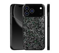 Apexcarbon Forged Carbon Fiber Phone Case for iPhone 17 Pro Max, Ultra-Slim All-Inclusive Protective Cover, Magnetic Wireless Charging,Caseless Touch Feeling,Shockproof Lightweight (17 Pro,Green)