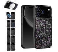 Apexcarbon Forged Carbon Fiber Phone Case for iPhone 17 Pro Max, Ultra-Slim with Caseless Touch Feeling, All-Inclusive Magnetic Wireless Charging, Lightweight Covers (for iphone 17 pro max,Purple)