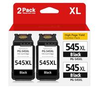 APEXCOLOR 545 XL Negro Cartuchos de Tinta Compatible Cartucho Tinta para Canon PG545XL Black PG-545XL 545 para Canon Pixma TS3150 TS3151 TS3350 TS3355 TS3450 MG2550S MG2950 MG4250 (2-Pack)