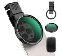 APEXEL Filtro ND2-ND32 Variable de 67 mm, Clip Universal para Lentes de Teléfono, Compatible con Todos los Modelos de Lentes con Filtro ND para Cámaras de Teléfono
