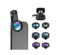 APEXEL Nuevo 6 en 1 Kit de Lente de CáMara FotóGrafo Kit de Lentes para TeléFono MóVil Macro Gran Angular Ojo de Pez CPL Filtro para Mi9