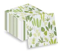 APFCLRBL Servilletas de fiesta con estampado de hojas y hierba, para niños, bonitas decoraciones verdes, cumpleaños, hornear, cenar, celebraciones temáticas de la naturaleza (40 unidades x 13 pulgadas