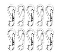 APGLSXY 10 mosquetones pequeños de aleación de aluminio para camping, viajes, senderismo, llaveros duraderos con mosquetón pequeño
