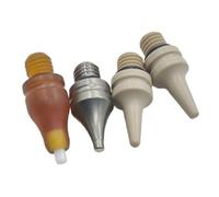 APGLSXY 4 puntas de martillo de reparación de abolladuras de metal para reparación de abolladuras de carrocería de coche, cabezal de nivelación, cabezal de roscado, reparación de abolladuras de metal