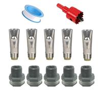 APGLSXY 5 boquillas de riego automáticas para cerdos con broca y conector para una gestión sostenible del agua en ganado de granja, de acero inoxidable