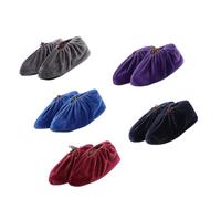 APGLSXY 5 pares de fundas antideslizantes reutilizables para interiores, protectores de zapatos de felpa lavables para uso en el hogar, hospital y oficina zapatos antideslizantes para el hogar