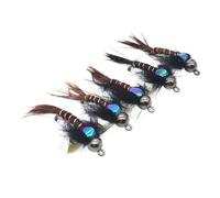 APGLSXY 6 señuelos de mosca de cuentas de metal para hundimiento rápido y atracción de peces en diversas condiciones de agua, atracción realista de pesca de criaturas