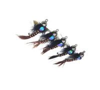 APGLSXY 6 señuelos de mosca de cuentas de metal para hundimiento rápido y atracción de peces en diversas condiciones de agua, atracción realista de pesca de criaturas