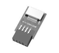 APGLSXY Adaptador de extensión USB 2.0 de 9 pines macho a tipo E hembra, montaje en panel frontal a placa base de 9 pines para placa base de escritorio, extensión USB