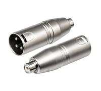 APGLSXY Adaptador Phono hembra a XLR macho de 3 pines | Paquete de 2 conectores de aleación de zinc con componentes de cobre estañado para unión de interfaz en configuraciones de