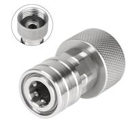 APGLSXY Boquilla de lavado a presión de acero inoxidable para ducha de 3/10.2 cm a 1/10.2 cm, conexión rápida, herramienta de limpieza de jardín, manguera de jardín a adaptador de lavadora a presión